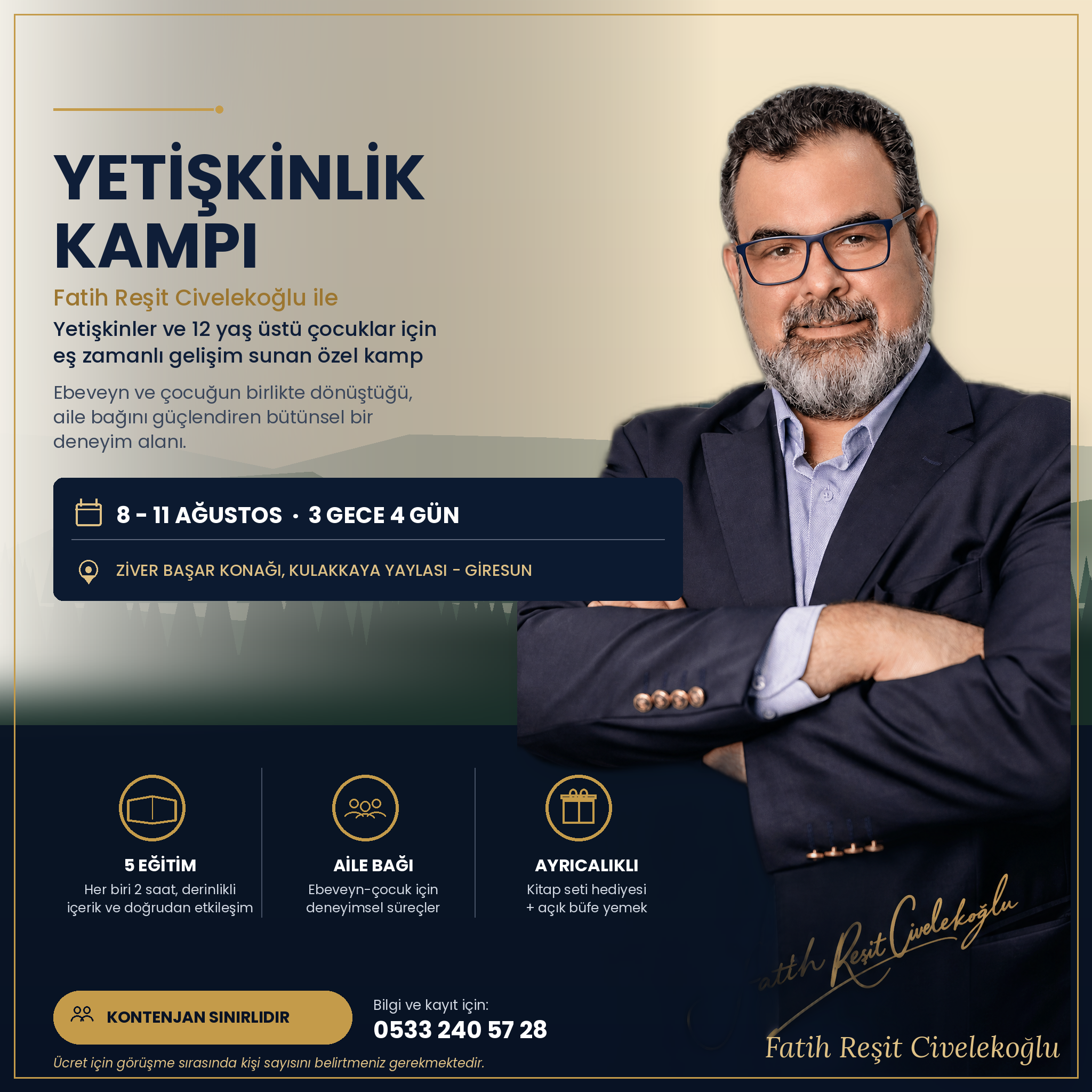 Fatih Hoca ile 5. Yetişkinlik Kampı Tekli Oda(E)